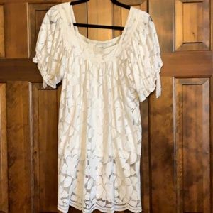 Cream colored Lace Tunic with matching camisole
